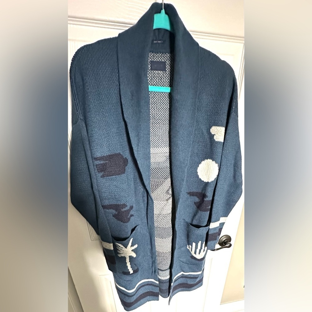 MOTHER Patch Pocket Cardigan NWT Rare Picturesque Blue Alpaca XS - Picture 14 of 16